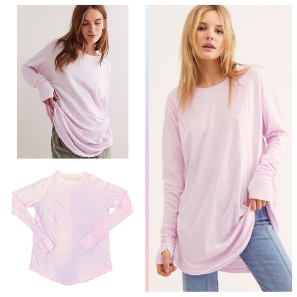NWT Free People x We The Free Arden Tee in Pink Lotus - Picture 1 of 16